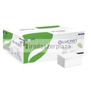 Kéztörlő, Z/V hajtogatott, 2 rétegű, LUCART, "Eco", fehér