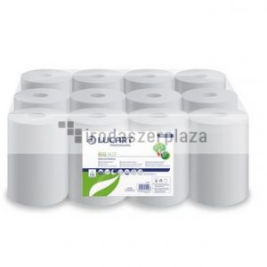 Kéztörlő, tekercses, 2 rétegű, LUCART, "Eco", fehér