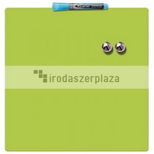 Üzenőtábla, mágneses, írható, zöld, 36x36 cm, NOBO/REXEL