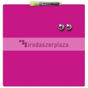 Üzenőtábla, mágneses, írható, rózsaszín, 36x36 cm, NOBO/REXEL