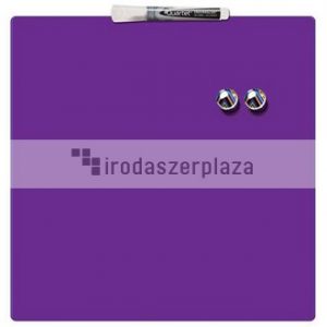 Üzenőtábla, mágneses, írható, lila, 36x36 cm, NOBO/REXEL