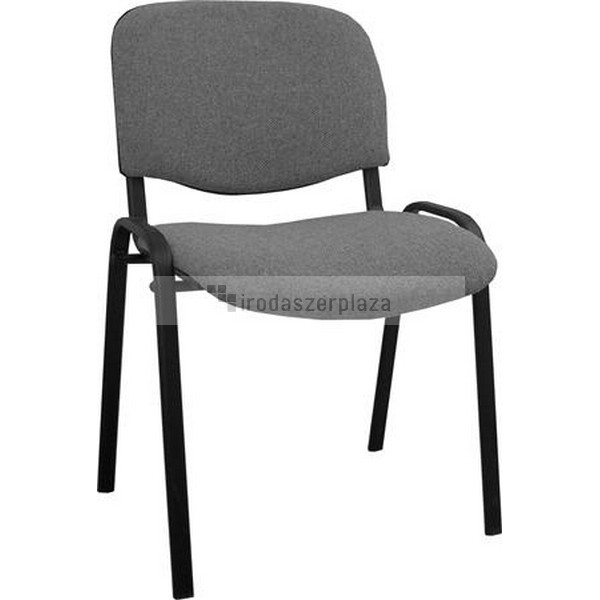 Tárgyalószék, szövetborítás, fekete fémváz, "Felicia", szürke