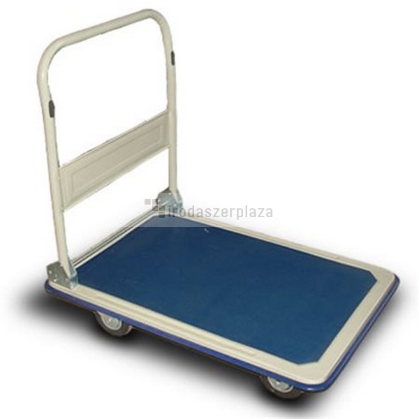 Szállítókocsi, összecsukható, 300 kg teherbírás, kék-fehér