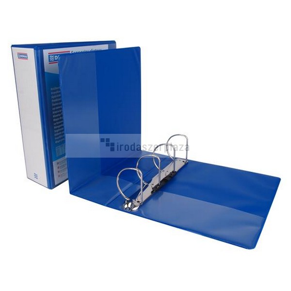 Gyűrűs könyv, panorámás, 4 gyűrű, D alakú, 80 mm, A4, PP, DONAU, kék - Image 2
