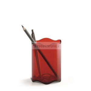 Írószertartó, műanyag, DURABLE, "Trend", áttetsző piros