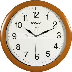 Falióra, 33 cm,  SECCO "Sweep Second", fa hatású keret