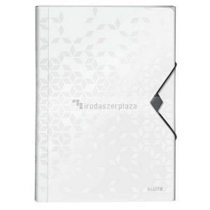 Harmonikamappa, A4, PP, 6 rekeszes, LEITZ "Wow", fehér