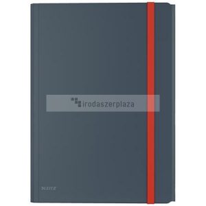 Gumis mappa, extra tasakkal, PP, A4, LEITZ "Cosy", bársonyszürke