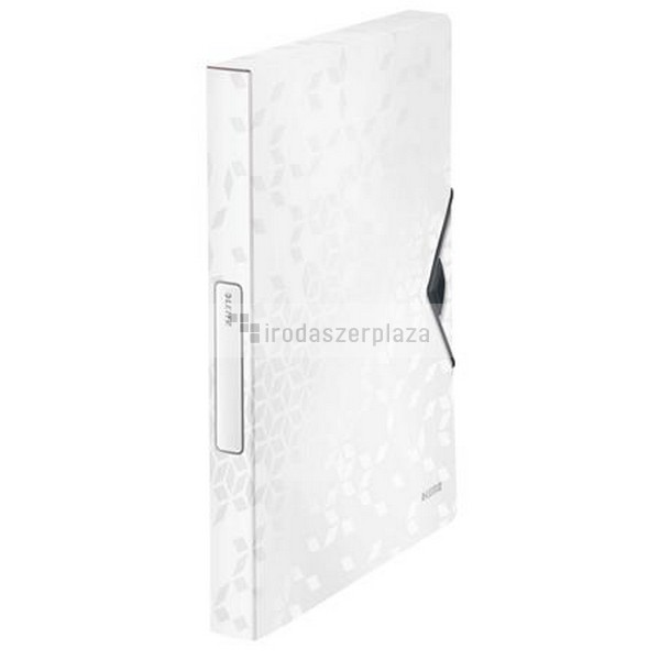 Gumis mappa, 30 mm, PP, A4, LEITZ "Wow Jumbo", fehér