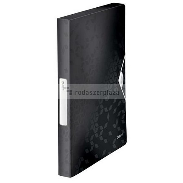 Gumis mappa, 30 mm, PP, A4, LEITZ "Wow Jumbo", fekete