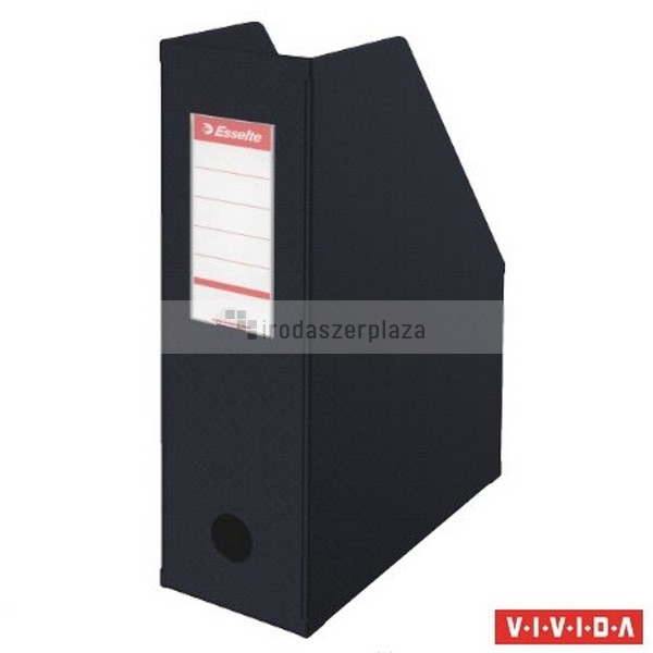 Iratpapucs, PVC/karton, 100 mm, összehajtható, ESSELTE, Vivida fekete - Image 2