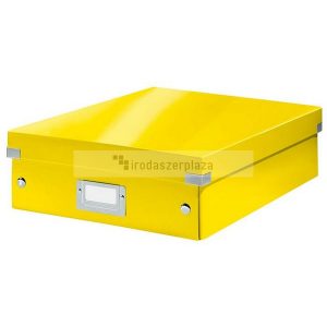 Doboz, rendszerező, M méret, LEITZ "Click&Store", sárga