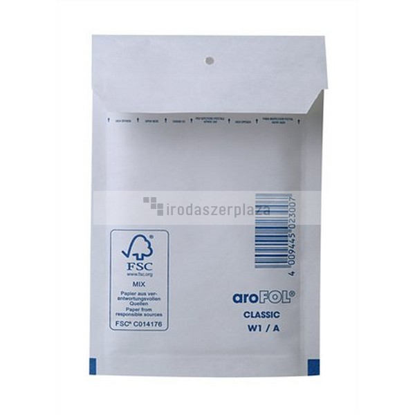 Légpárnás tasak, 125x175 mm külméret, 105x165 mm belméret, VICTORIA PAPER, "W1", fehér - Image 2