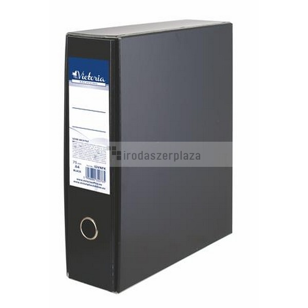 Tokos iratrendező, 75 mm, A4, karton, VICTORIA OFFICE, fekete - Image 2