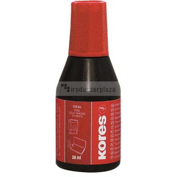 Bélyegzőfesték, 28 ml, KORES, piros - Image 2