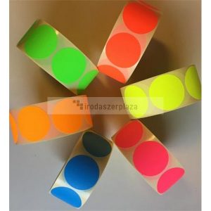Etikett, 38 mm kör, 1000 etikett/tekercs, fluo piros
