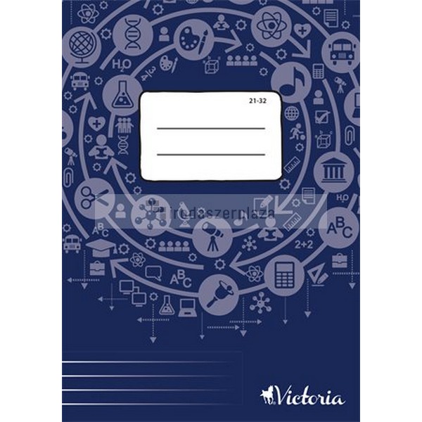 Füzet, tűzött, A5, vonalas, 32 lap, 4-8. osztály, VICTORIA PAPER Circle "21-32" - Image 2