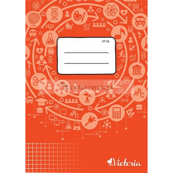 Füzet, tűzött, A5, kockás, 32 lap, VICTORIA PAPER Circle "27-32" - Image 2