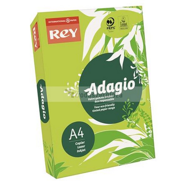 Másolópapír, színes, A4, 80 g, REY "Adagio", neon kiwi - Image 2