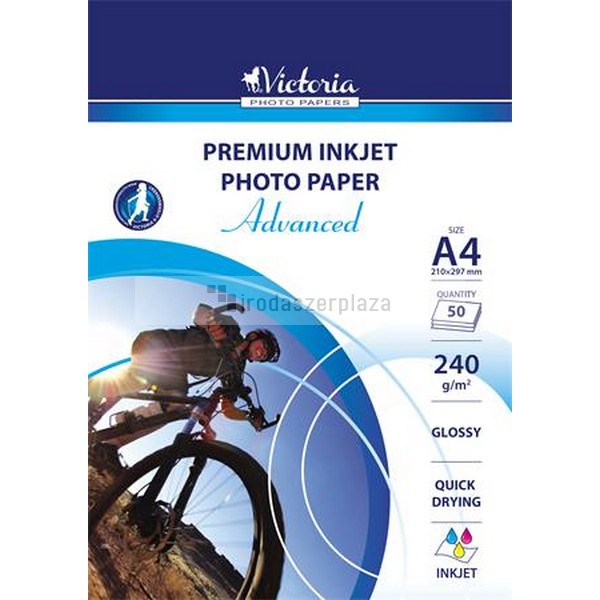 Fotópapír, tintasugaras, A4, 240 g, fényes, VICTORIA PAPER "Advanced" - Image 2