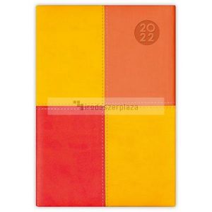 Naptár, tervező, A5, heti, DAYLINER, "Funny", sárga-narancs