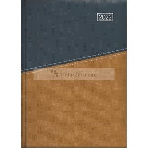 Naptár, tervező, B5, heti, TOPTIMER "Duplex", kék-mustár