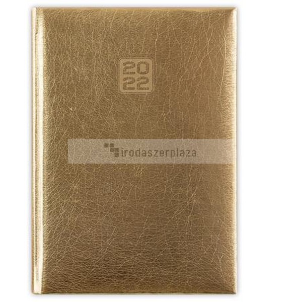 Naptár, tervező, A5, heti, DAYLINER, "Mirror", arany