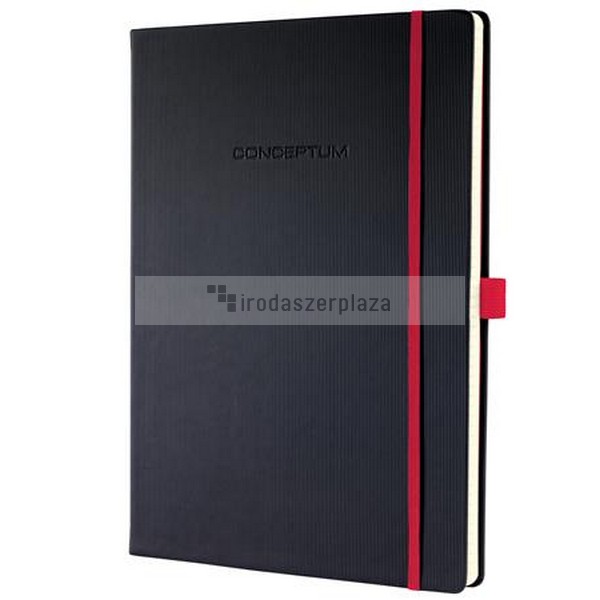 Jegyzetfüzet, exkluzív, A4, vonalas, 97 lap, keményfedeles, SIGEL "Conceptum Red Edition", fekete-piros - Image 2