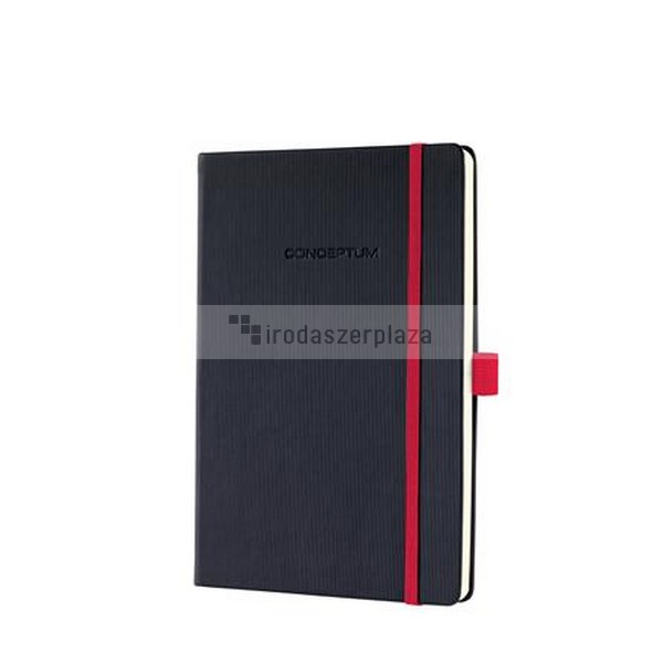 Jegyzetfüzet, exkluzív, A5, kockás, 97 lap, keményfedeles, SIGEL "Conceptum Red Edition", fekete-piros - Image 2