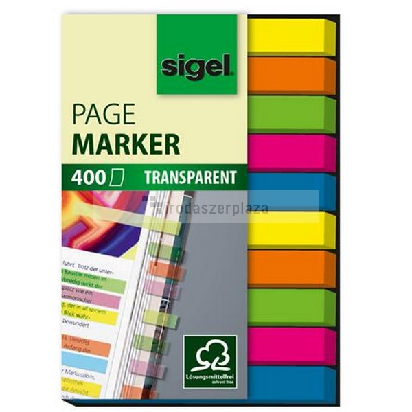 Jelölőcímke, műanyag, 10x40 lap, 6x50 mm, SIGEL "Micro", vegyes szín - Image 2