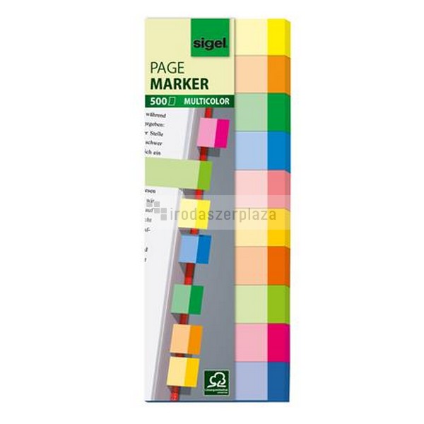 Jelölőcímke, papír, 10x50 lap, 15x50 mm, SIGEL "Multicolor", vegyes szín - Image 2