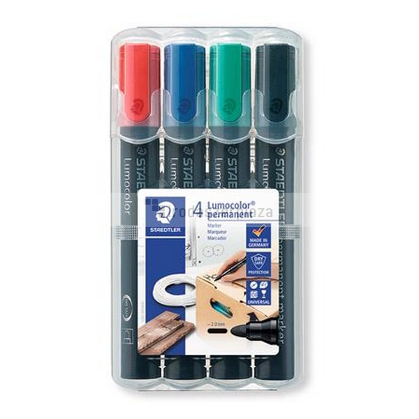 Alkoholos marker készlet, 2 mm, kúpos, STAEDTLER "Lumocolor 352", 4 különböző szín - Image 2