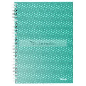 Spirálfüzet, A5, vonalas, 80 lap, ESSELTE  "Colour`Breeze", zöld