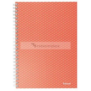 Spirálfüzet, A5, vonalas, 80 lap, ESSELTE  "Colour`Breeze", korall