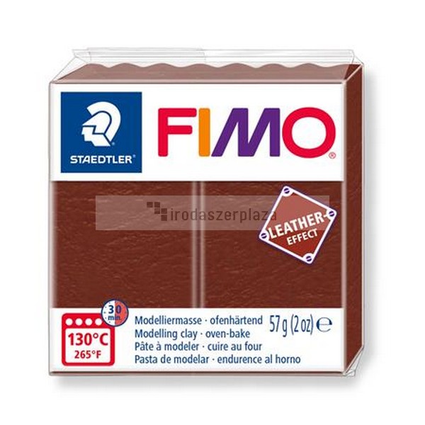 Gyurma, 57 g, égethető, FIMO" Leather Effect", dió