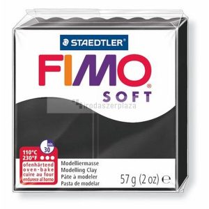 Gyurma, 57 g, égethető, FIMO "Soft", fekete