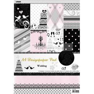 Mintás kartonpapír csomag, A4, esküvői