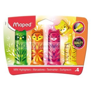 Szövegkiemelő készlet, 1-5 mm, MAPED "Fluo Peps Mini Cute", vegyes színek