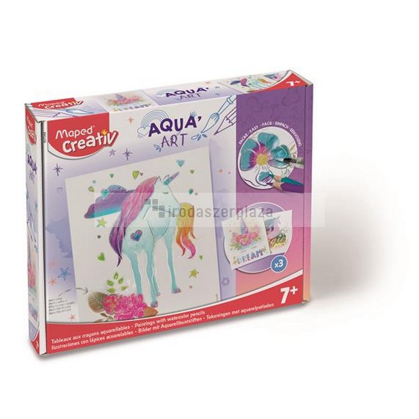 Akvarell festőkészlet, MAPED CREATIV, "Aqua Art", unikornis