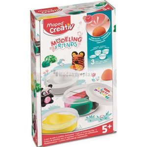 Utántöltő modellező gyurma készlet, levegőre száradó, MAPED CREATIV, "Modeling Friends"