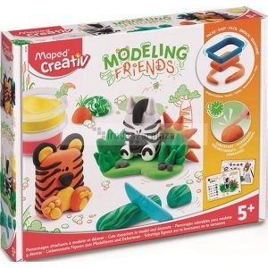 Modellező gyurma készlet, levegőre száradó, MAPED CREATIV, "Modeling Friends Wild", vadvilág