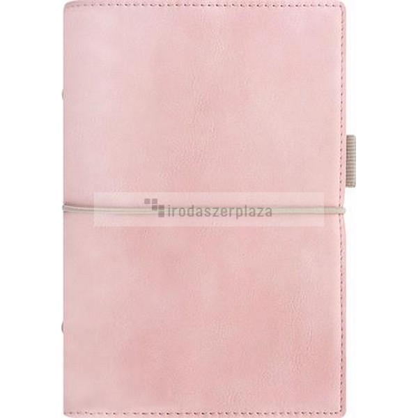 Kalendárium, gyűrűs, betétlapokkal, personal méret, FILOFAX, "Domino" Soft", pasztell rózsaszín