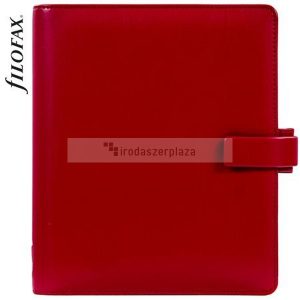 Kalendárium, gyűrűs, betétlapokkal, A5, FILOFAX "Metropol", vörös