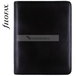 Kalendárium, gyűrűs, betétlapokkal, A5, FILOFAX "Metropol", cipzárral fekete