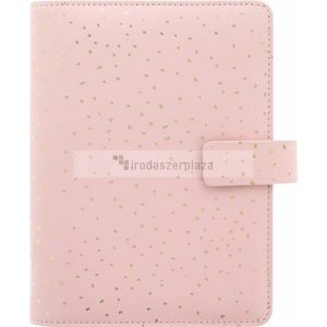 Kalendárium, gyűrűs, betétlapokkal, personal méret, FILOFAX, "Confetti", rózsakvarc
