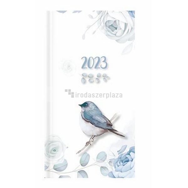 Zsebnaptár, álló elrendezésű, TOPTIMER, "Joy", kék madár 3D