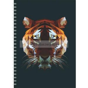 Naptár, tervező, A5, heti, DAYLINER, "InSpiral", tiger