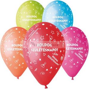 Léggömb, 30 cm, "Boldog Születésnapot"