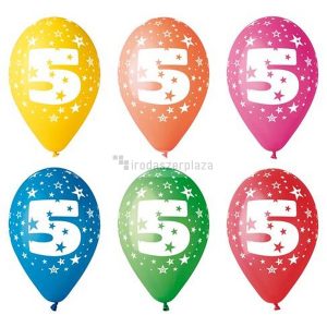 Léggömb, 26 cm, számos, 5