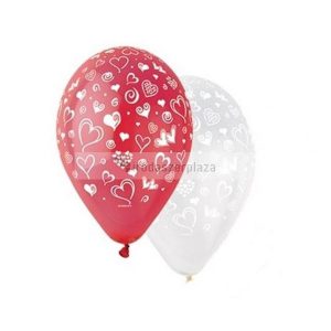 Léggömb, 30 cm, szíves